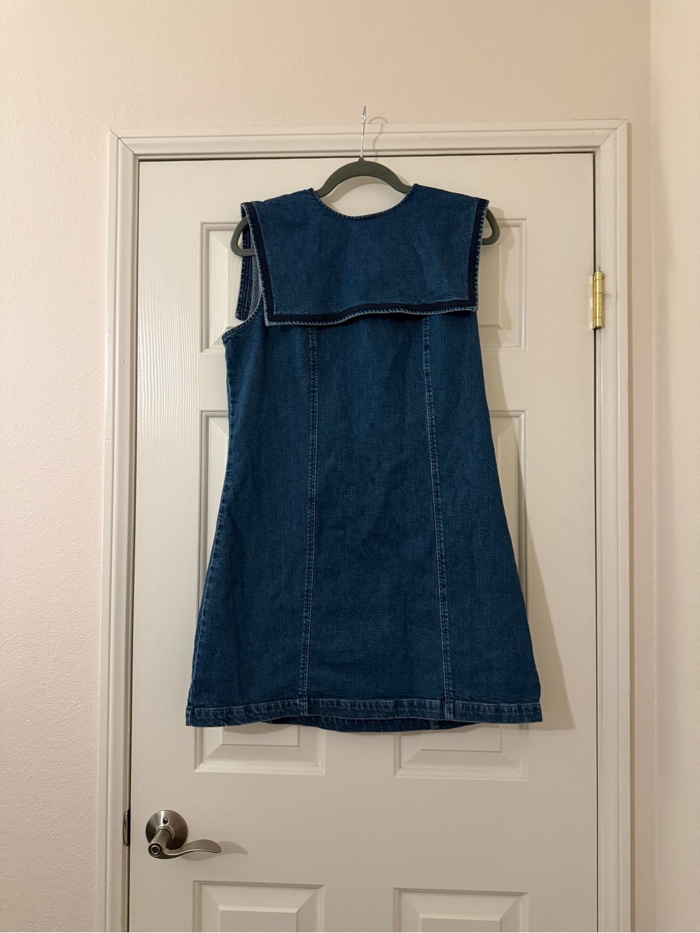 NWT GAP X DÔEN Sailor  Mini Dress Denim dress Large 12, Navy blue denim - Picture 2 of 6